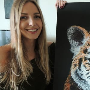 oeuvre d'art animal tigre